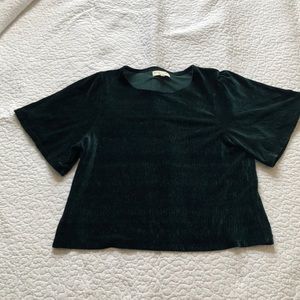 Madewell Velvet Evergreen top